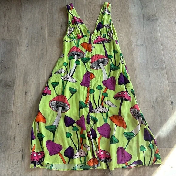 FARM Rio Lime Mushrooms Midi Dress - Picture 3 of 8